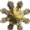 Intratuin Weihnachtsbaumschmuck Papier Schneeflocke grün / gold D 23 cm