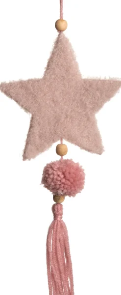 Intratuin Weihnachtsbaumschmuck Tassel Stern rosa 13 x 3 x 24 cm