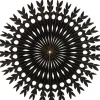 Intratuin Weihnachtsbaumschmuck Papier Fächer schwarz D 36,5 cm
