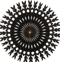 Intratuin Weihnachtsbaumschmuck Papier Fächer schwarz D 36,5 cm