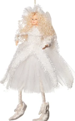 Intratuin Weihnachtsbaumschmuck Fee 30 x 17 x 6 cm weiß