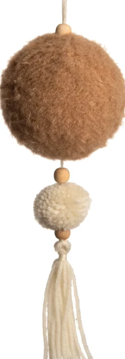 Intratuin Weihnachtsbaumschmuck Tassel Kugel braun 8 x 8 x 22 cm