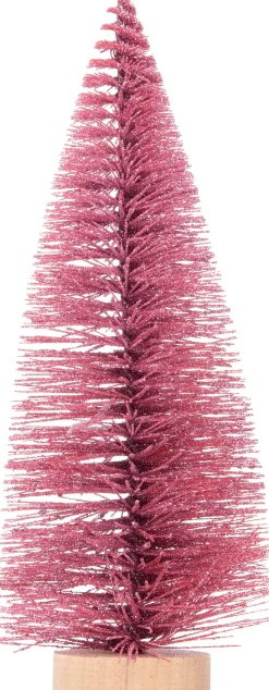 Intratuin Weihnachtsdeko Baum 11 x 11 x 31 cm rosa