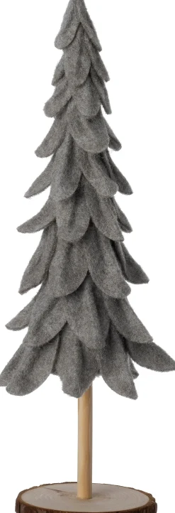 Intratuin Weihnachtsdeko Baum Mae grau D 12 H 33 cm