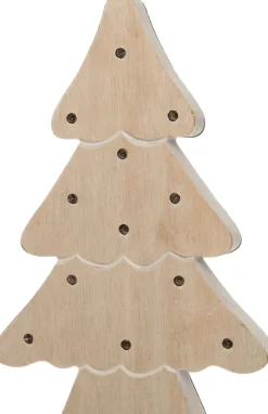 Intratuin Weihnachtsdeko Baum natur 14 x 2 x 21 cm mit Beleuchtung extra warm