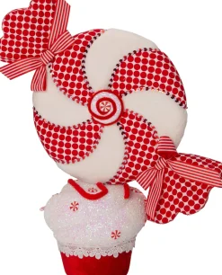 Intratuin Weihnachtsdeko Candyline Cupcake mit Süßigkeiten rot / weiß 39 x 16 x 47 cm