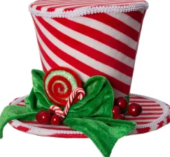 Intratuin Weihnachtsdeko Candyline Hut mit Schleife mehrfarbig D 24 H 16 cm