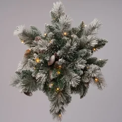 Intratuin Weihnachtsdeko Ster beleuchtet 30 LEDs warmweiß D 60 H 18 cm
