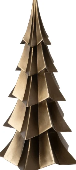 Intratuin Weihnachtsdeko Baum Tarja gold 11,6 x 11,4 x 26 cm