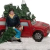 Intratuin Weihnachtsdorf Miniatur-Auto mit Weihnachtsbaum 11,5 x 7,8 x 7,6 cm