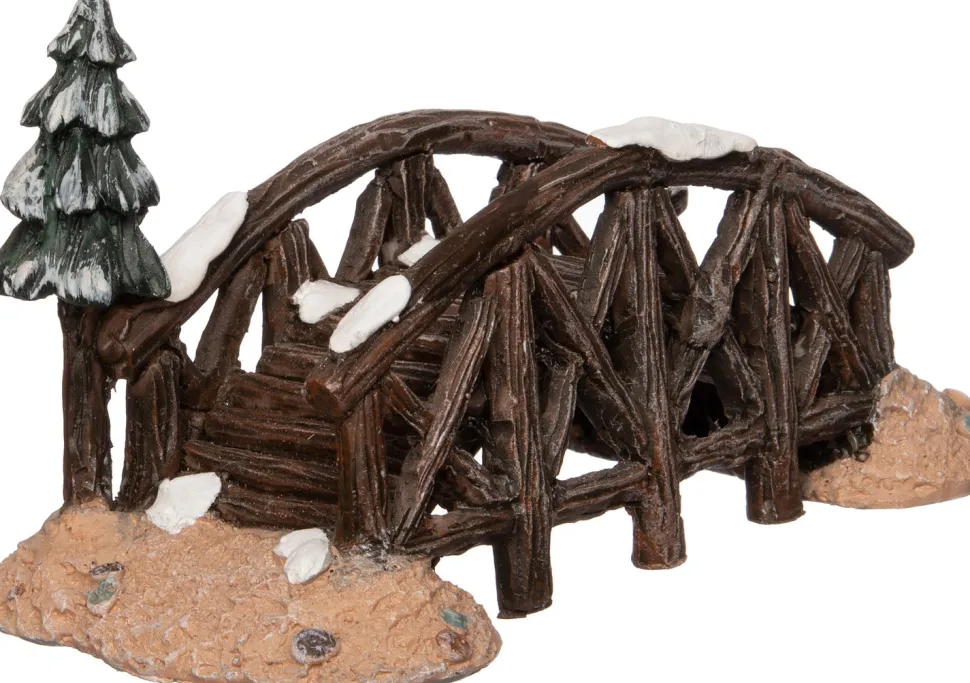 Intratuin Weihnachtsdorf Miniatur-Brücke 14 x 7 x 8 cm