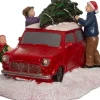 Intratuin Weihnachtsdorf Auto Mini Cooper mit Figuren 14 x 9,3 x 8 cm