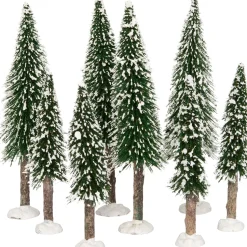 Intratuin Weihnachtsdorf Deko-Tannenbäume mit Schnee 8 St.