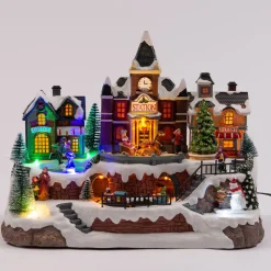 Intratuin Weihnachtsdorf Miniatur-Bahnhof 35,5 x 20,5 x 27 cm