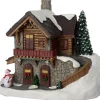 Intratuin Weihnachtsdorf Miniatur Waldhütte auf Berg 20 x 14 x 17 cm