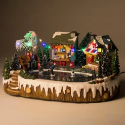 Intratuin Weihnachtsdorf mit Schlittschuhbahn 32 x 23 x 17 cm