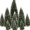 Intratuin Weihnachtsdorf Deko-Tannenbäume mit Schnee 9 St.