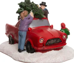 Intratuin Weihnachtsdorf Auto Chevrolet mit Figuren 14 x 9,3 x 8 cm