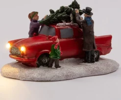 Intratuin Weihnachtsdorf Auto Chevrolet mit Figuren 14 x 9,3 x 8 cm