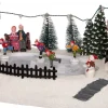 Intratuin Weihnachtsdorf Miniatur-Schlittschuhbahn 29 x 21 x 13,5 cm