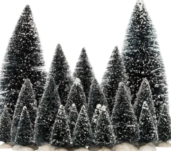 Intratuin Weihnachtsdorf Deko-Tannenbäume mit Schnee 21 St.