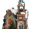 Intratuin Weihnachtshäuschen Kirche mit LED Beleuchtung 22 x 22,5 x 32,5 cm
