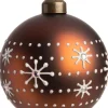 Intratuin Weihnachtskugel Revin braun D 8 cm
