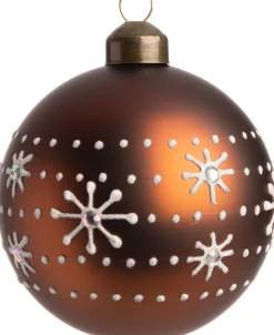 Intratuin Weihnachtskugel Revin braun D 8 cm