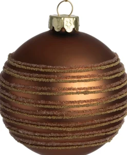 Intratuin Weihnachtskugel Rathdrum braun D 8 cm
