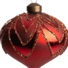 Intratuin Weihnachtskugel Vannes Zwiebelform rot D 10