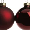 Intratuin Weihnachtskugeln dunkelrot matt und glänzend D 6 cm 10 St.