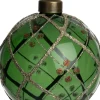 Intratuin Weihnachtskugel Eilish grün Linien D 8 cm