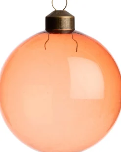 Intratuin Weihnachtskugel Belfort hellorange transparent D 8 cm
