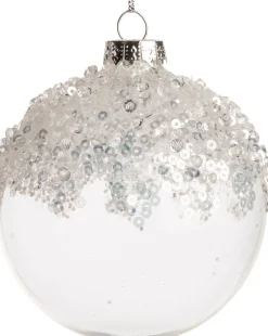 Intratuin Weihnachtskugel Carley transparent D 8 H 8 cm