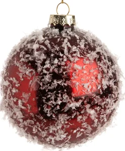 Intratuin Weihnachtskugel Melita rot / weiß D 8 H 8 cm