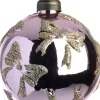 Intratuin Weihnachtskugel Bo Schleifchen rosa / gold D 8 cm