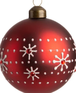 Intratuin Weihnachtskugel Revin rot D 8 cm