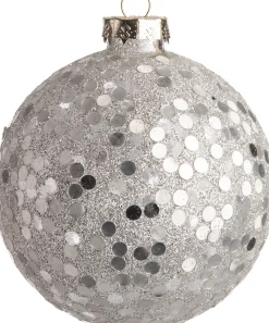 Intratuin Weihnachtskugeln Kandel silber D 10 cm