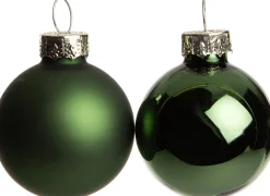 Intratuin Weihnachtskugeln grün matt und glänzend D 8 cm 6 St.