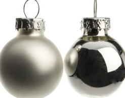 Intratuin Weihnachtskugeln silber matt und glänzend D 2,5 cm 24 St.