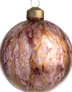 Intratuin Weihnachtskugel Dunquin bordeaux / orange D 8 cm