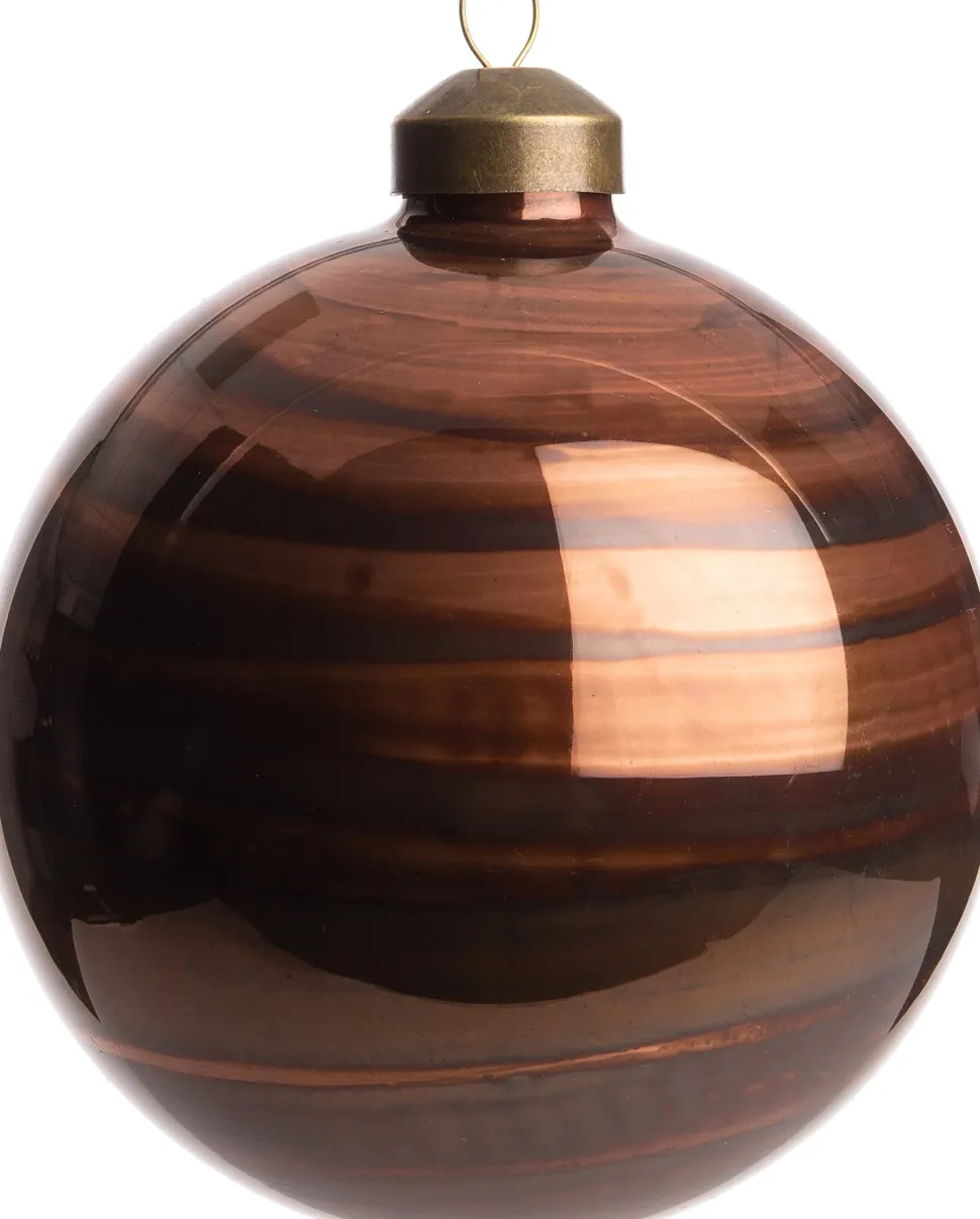 Intratuin Weihnachtskugel Limoges braun glänzend D 10