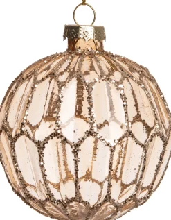 Intratuin Weihnachtskugel Jetta Waben gold D 8 H 8 cm