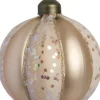 Intratuin Weihnachtskugel Arigna Glitter beige geometrisch D 8 cm