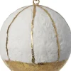Intratuin Weihnachtskugel Vitu weiß / gold D 7 H 7 cm