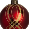 Intratuin Weihnachtskugel Endy rot / gold D 8 cm