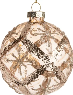 Intratuin Weihnachtskugel Carli Schneeflocke gold D 8 H 8 cm