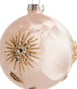 Intratuin Weihnachtskugel Sernhac hellrosa D 8 cm