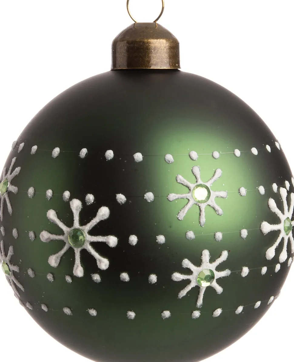 Intratuin Weihnachtskugel Revin grün D 8 cm