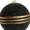 Intratuin Weihnachtskugel Gem mit Streifen grün D 8 cm
